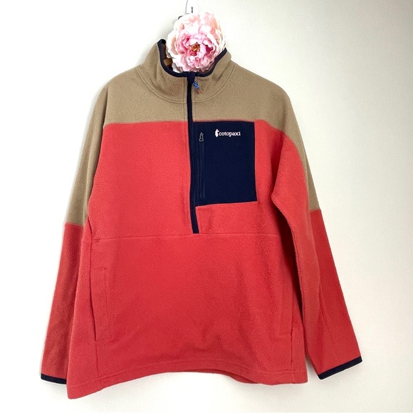 cotopaxi Jackets & Blazers - Cotopaxi Women’s Coral, Navy Blue and Tan Fleece XL